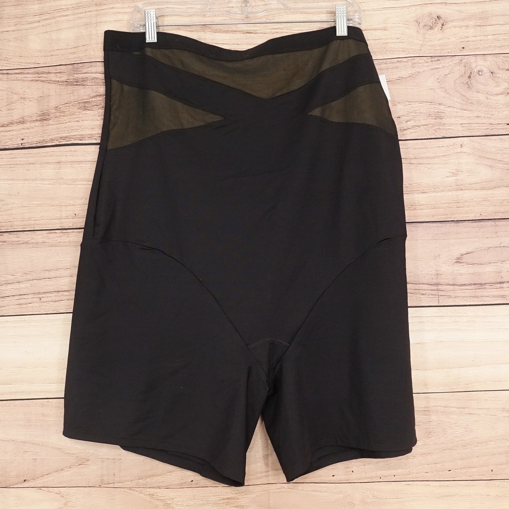 Cacique Shapewear Thigh Shaper Womens 30/32 Black Ultra High-Waist Slimming